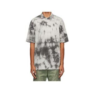 John Elliott NWT $270 XS Men's Charcoal Tie Dye Oversized Polo